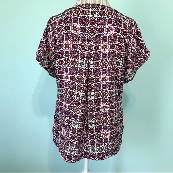 Multicolored top with tie detail - Picture 2 of 7